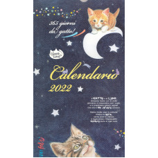 Calendario (Kalendarz) 2022 Il gatto e la luna per 365 giorni