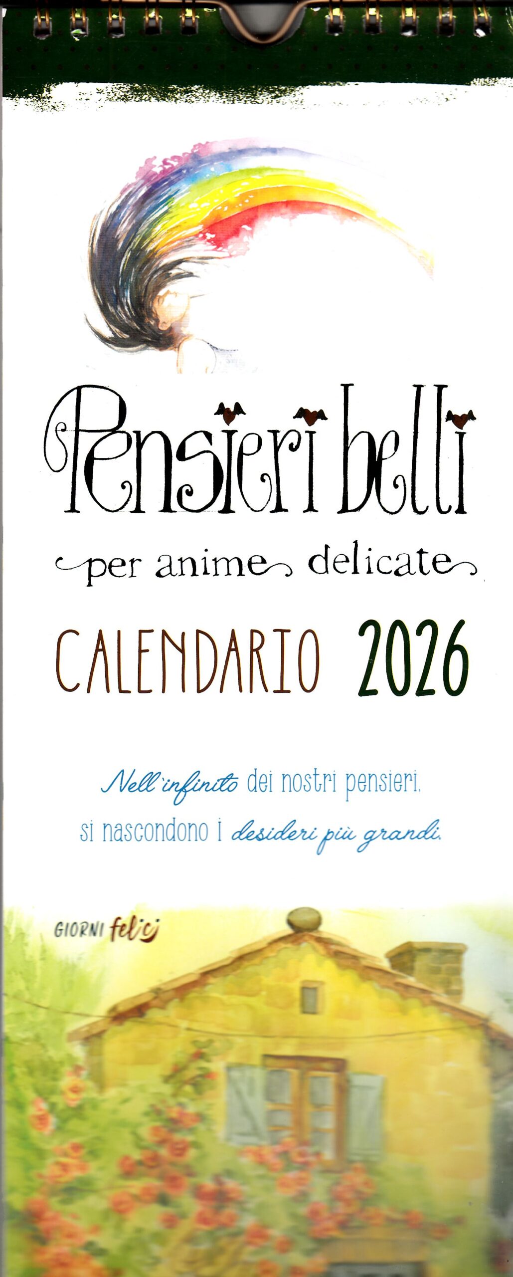Calendario (Kalendarz) 2026 Pensieri belli – Giorni felici