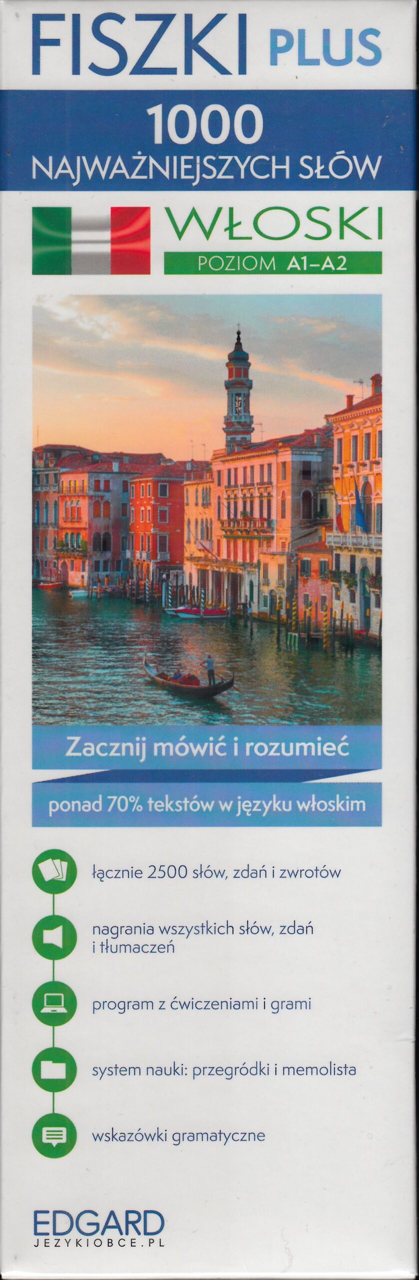 Włoski Fiszki PLUS 1000 najważniejszych słów