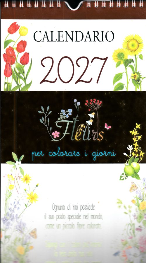 Calendario (Kalendarz) 2027 Fleurs per colorare i giorni